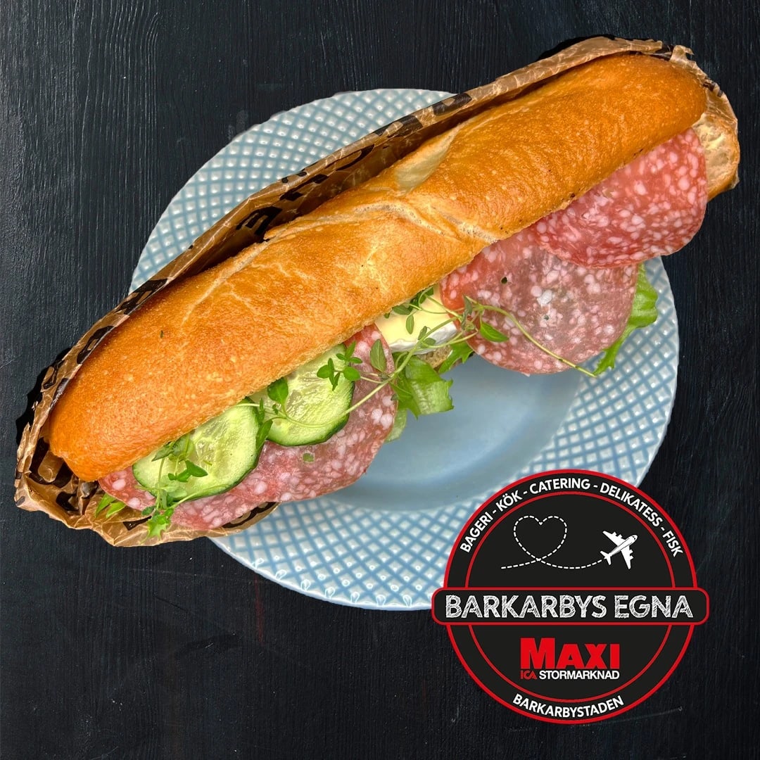 Baguette med salami & brie Catering ICA Maxi Barkarbystaden